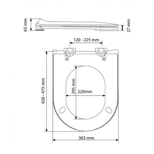 Dimensions d'un abattant WC