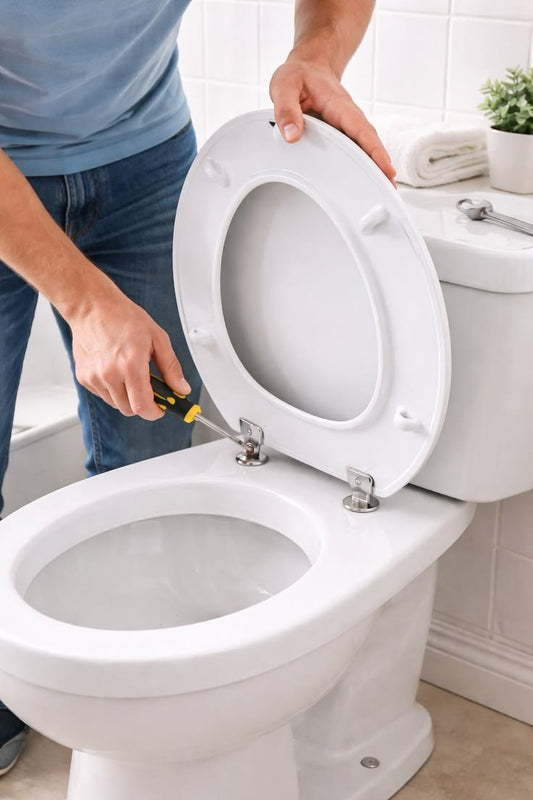 Abattant WC en travaux 