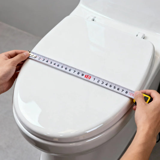 Mesure sur un abattant wc 