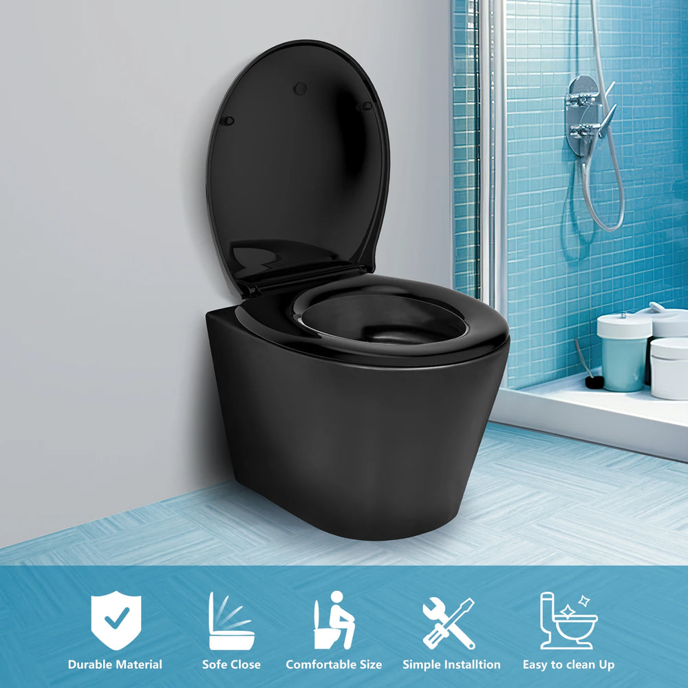 Toilettensitz, schwarz