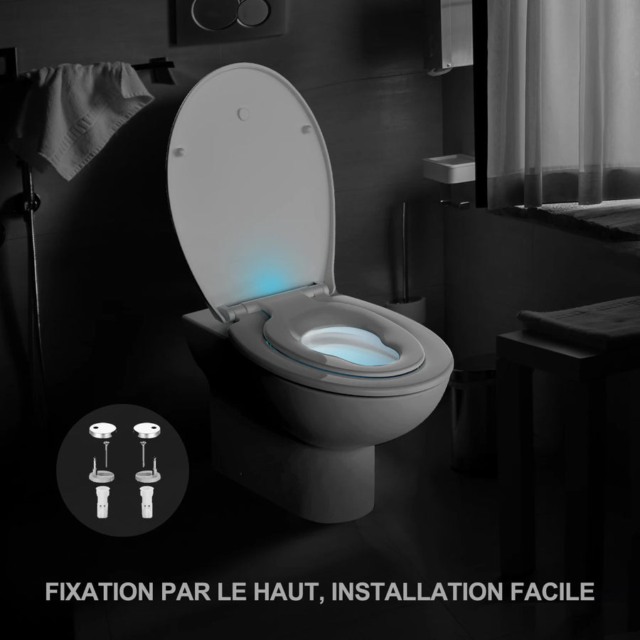 Abattant WC familial avec LED