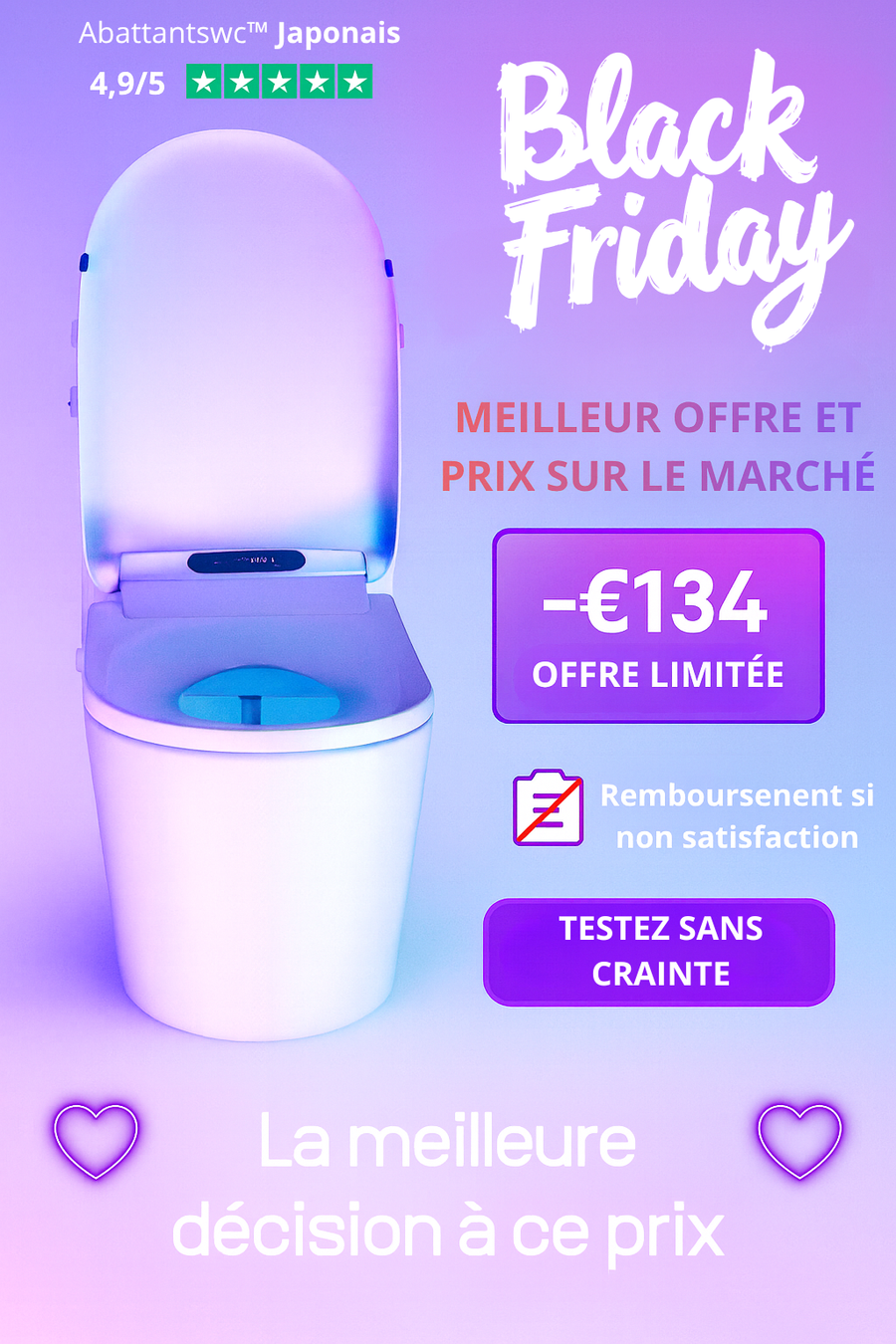 Abattant WC Japonais chauffant