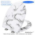 Abattant WC marbre blanc