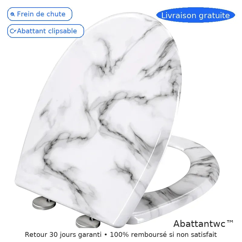 Abattant WC marbre blanc