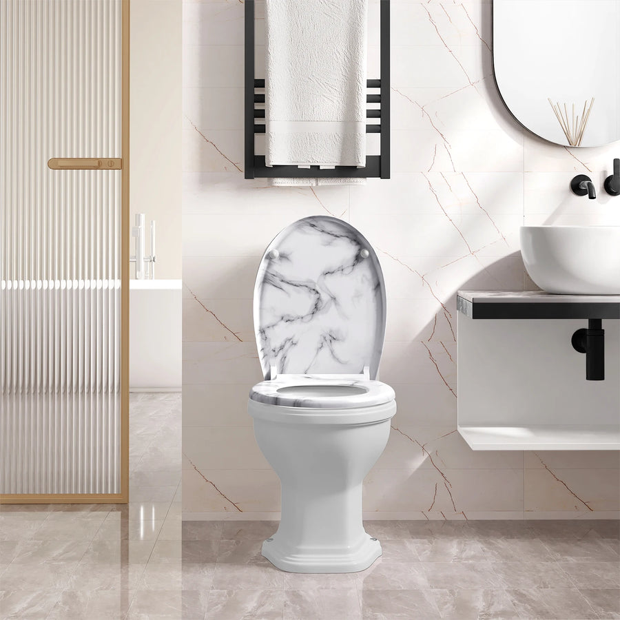 Abattant WC marbre blanc