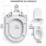 Abattant WC SoftClose™ – Antibactérien 99 % – Clipsable & Silencieux