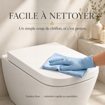 Quadratischer WC-Sitz Soft-Close abnehmbar 44-47 x 35-36 cm