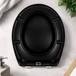 Abattant WC noir en forme O