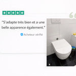 Image d'avis d'un acheteur sur un abattant wc forme D 