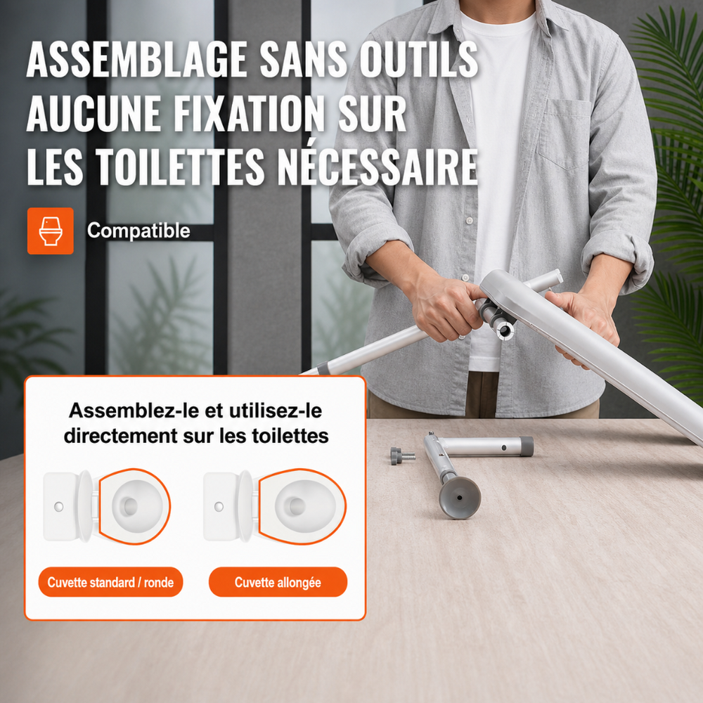 Réhausseur WC pour personne âgée