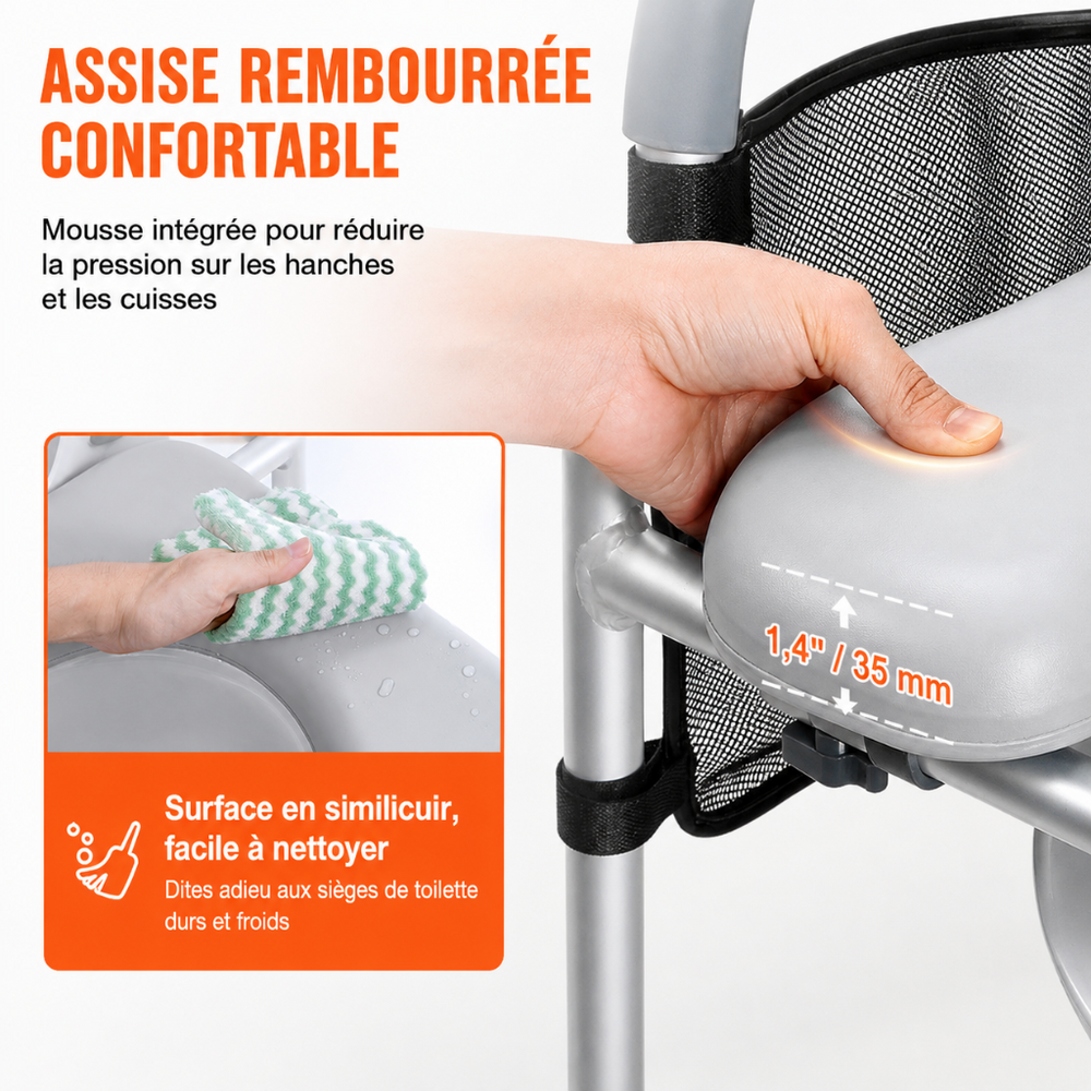 Réhausseur WC pour personne âgée