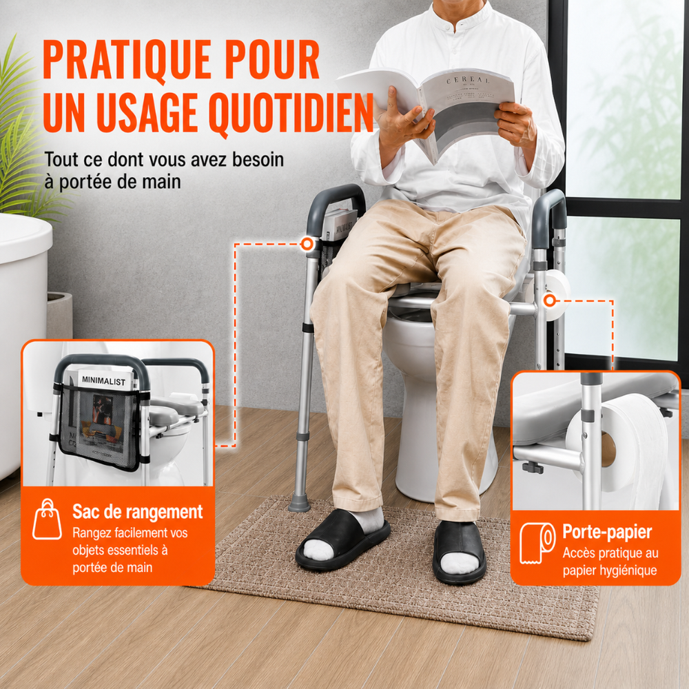 Réhausseur WC pour personne âgée