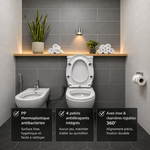 WC-Sitz mit Absenkautomatik™ – superleises SoftClose – stoßfest und antibakteriell