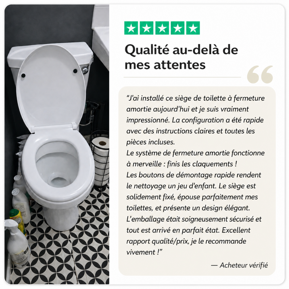 WC-Sitz mit Absenkautomatik™ – superleises SoftClose – stoßfest und antibakteriell