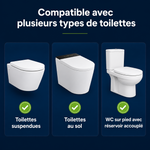 WC-Sitz U-Form Clipsable Soft Close – Absenkautomatik, Edelstahlbefestigungen