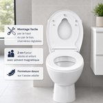 Abattant WC clipsable familial