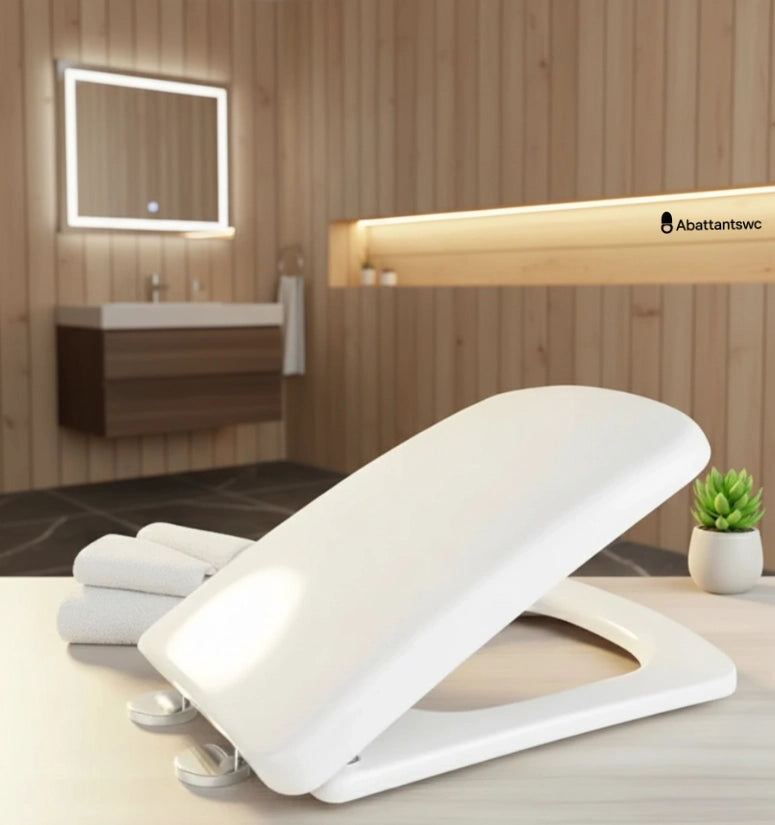 Abattant WC carré clipsable