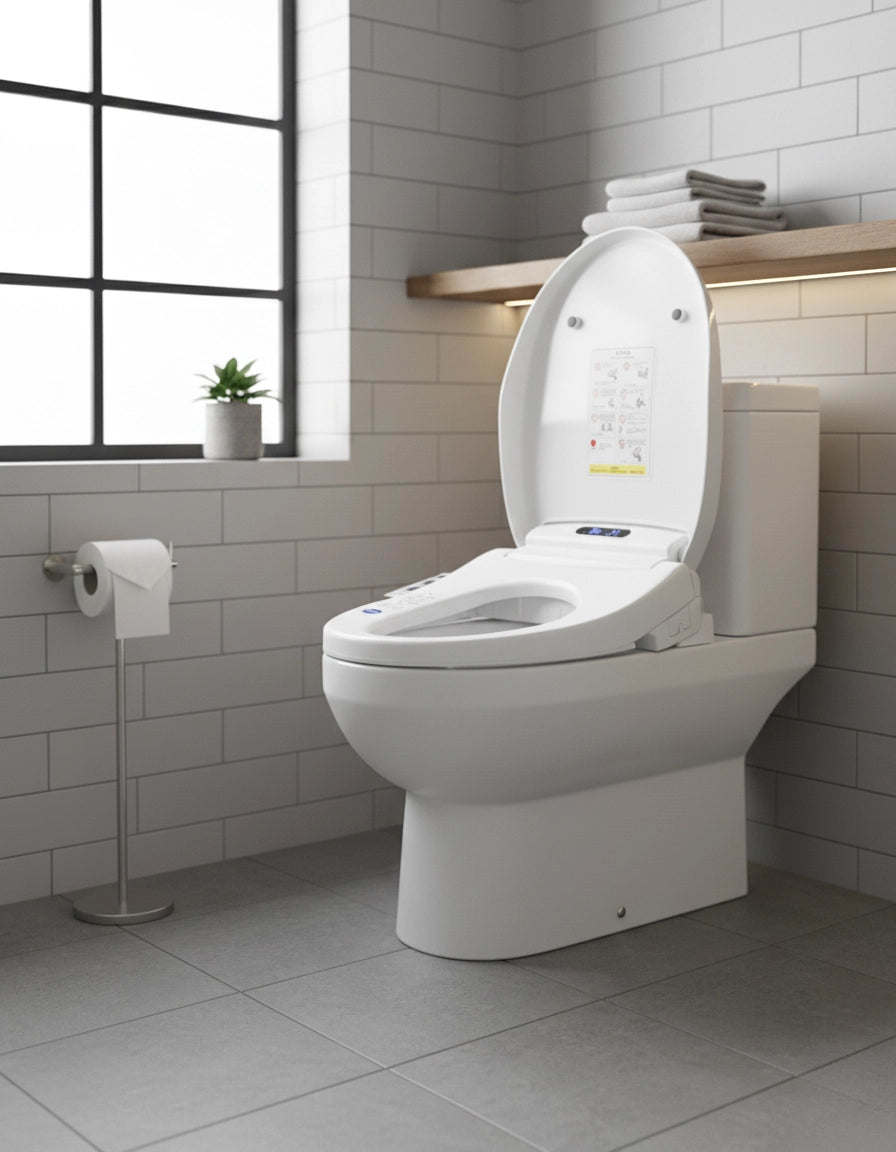 Toilettes avec un abattant wc japonais haut de gamme 