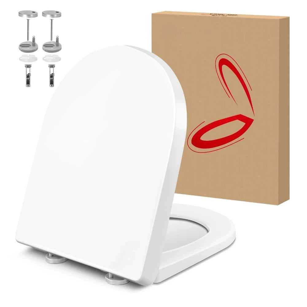 Abattant WC avec charnière en acier inoxydable et sa boîte de carton