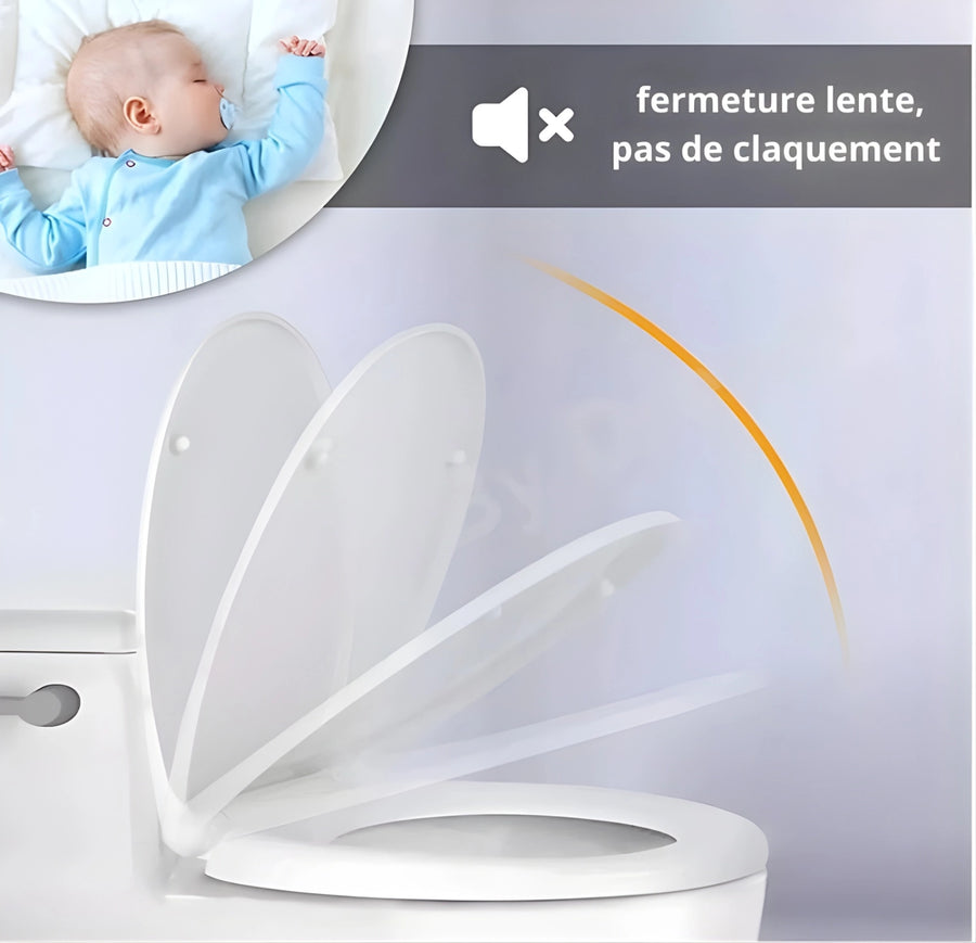 Abattant WC fermeture lente