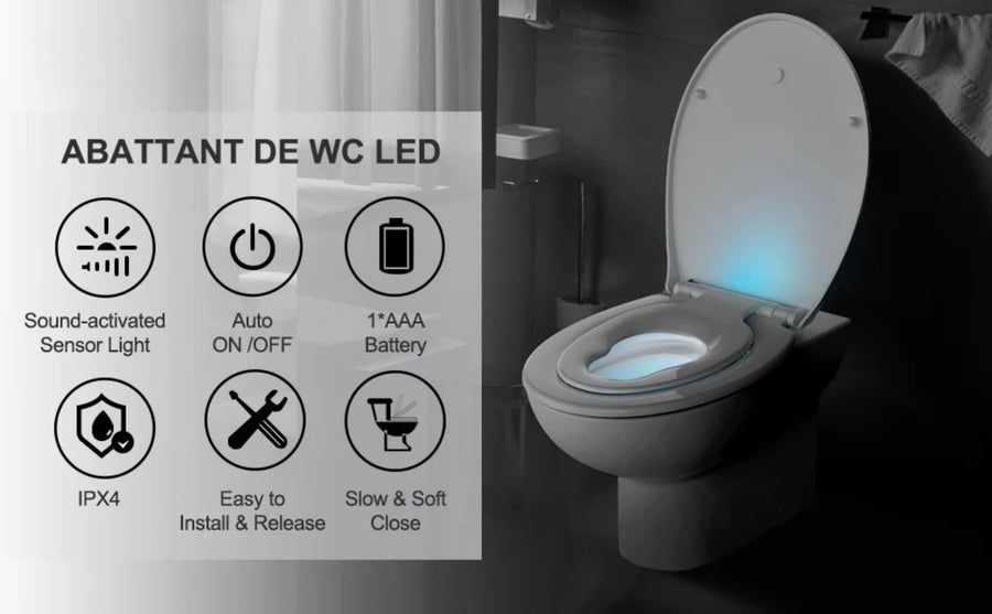 Abattant WC familial avec LED