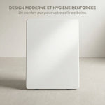 Abattant WC carré avec design moderne et surface hygiénique 