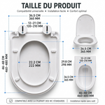 Abattant WC D Duroplast — Fermeture Silencieuse & Démontage Rapide