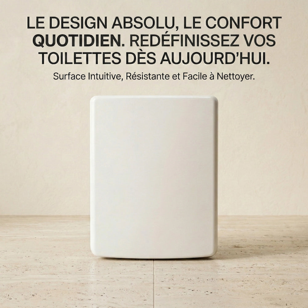 Abattant WC carré et blanc, design moderne et élégant 