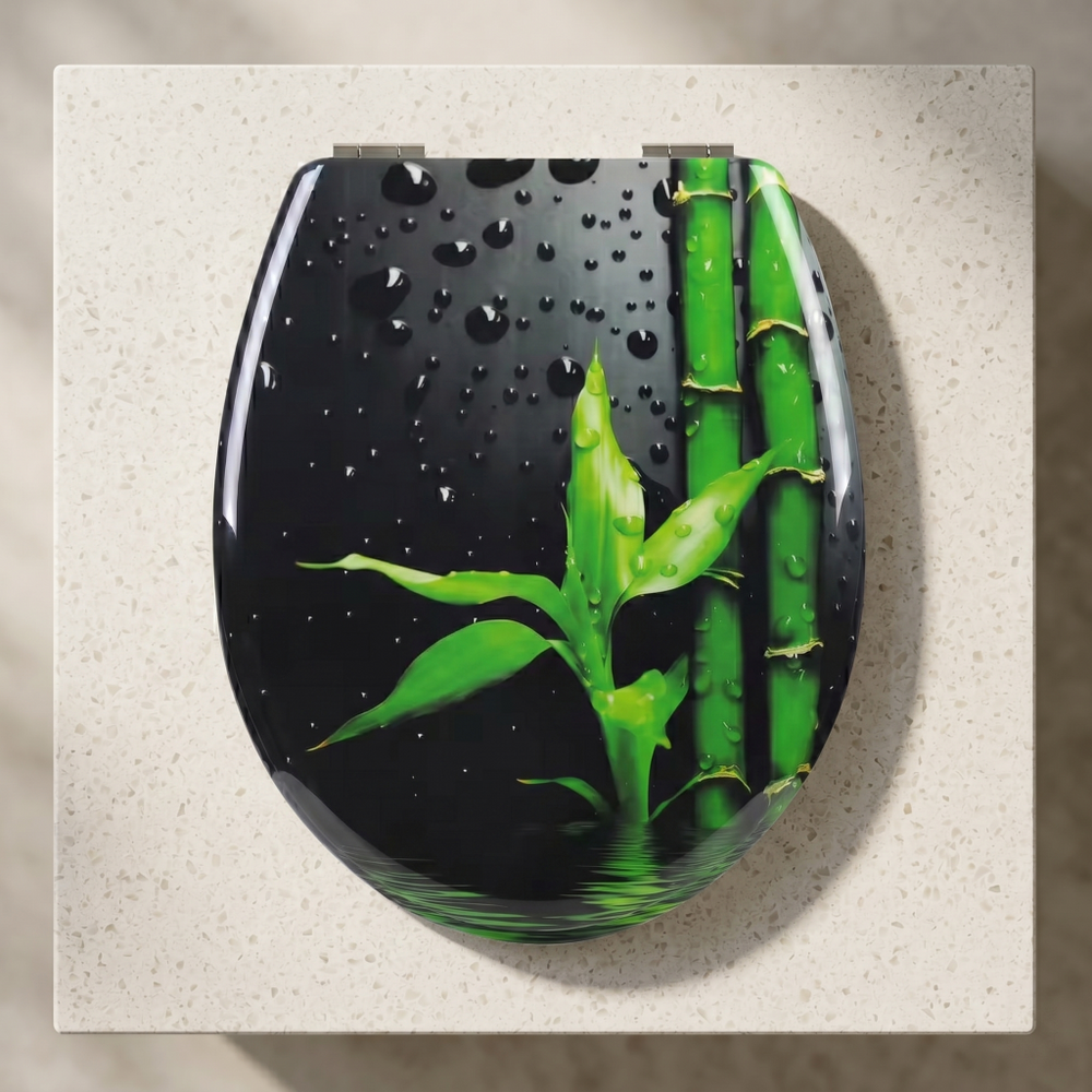 Abattant WC noir bambou