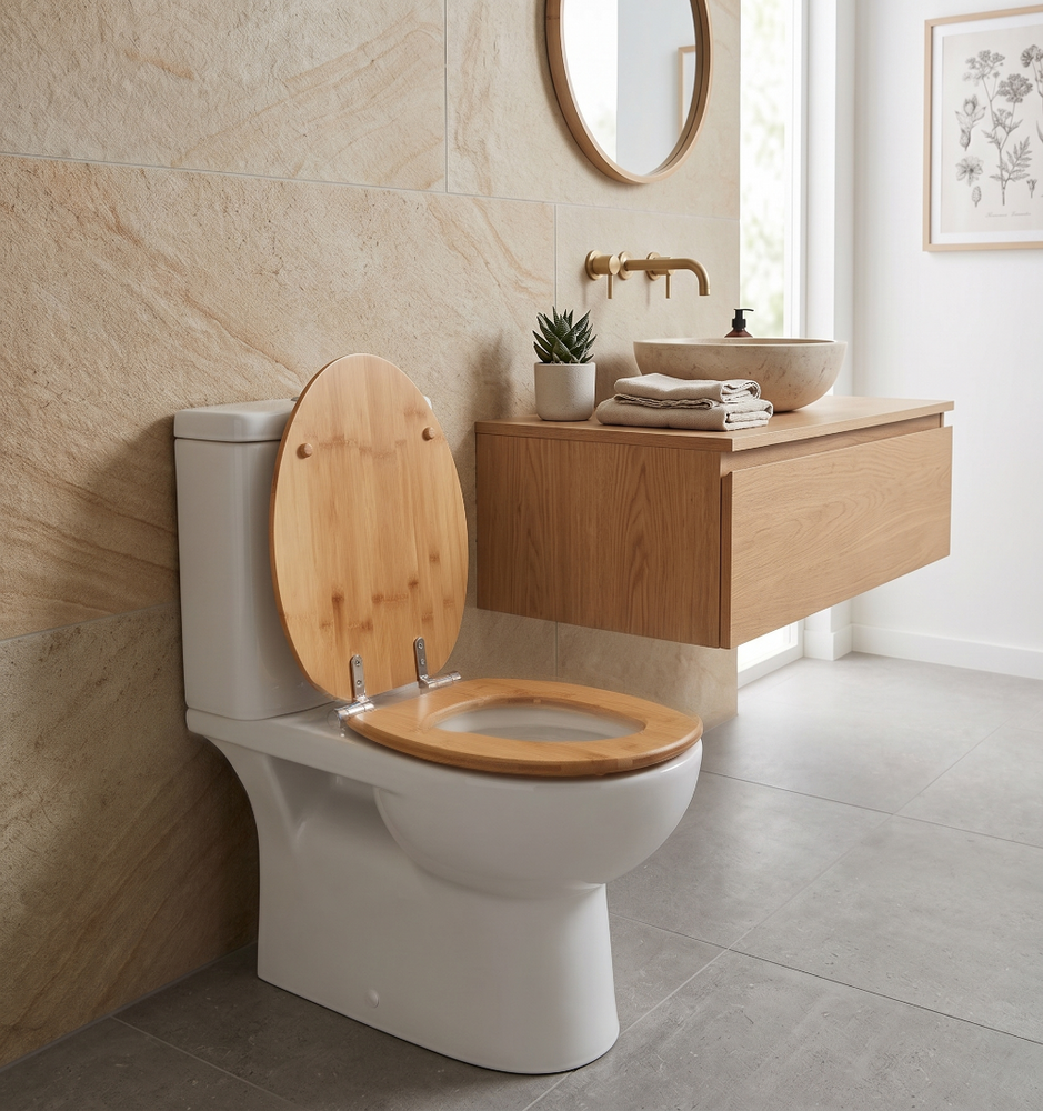 Abattant WC bambou en V