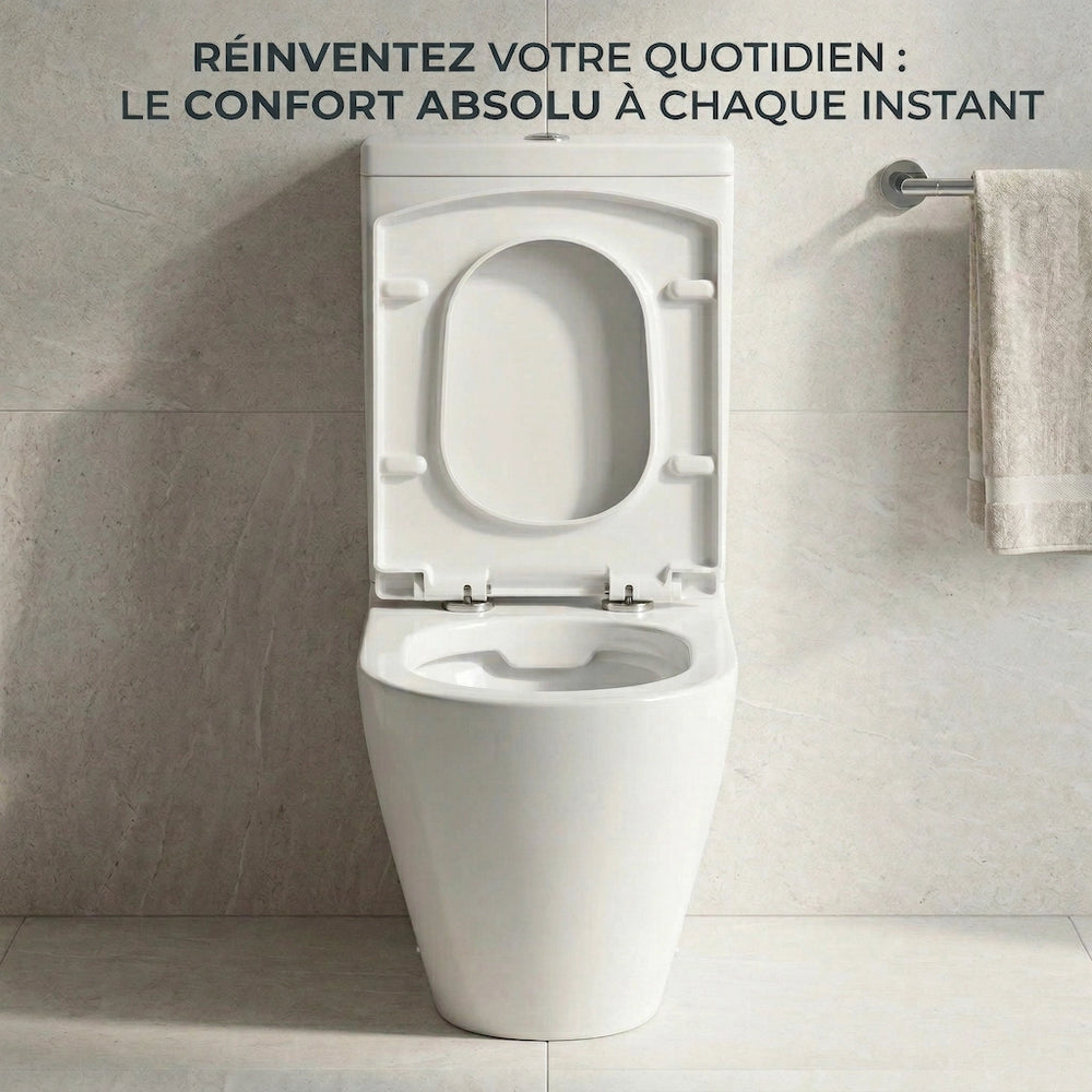 Toilettes avec abattant WC carré 