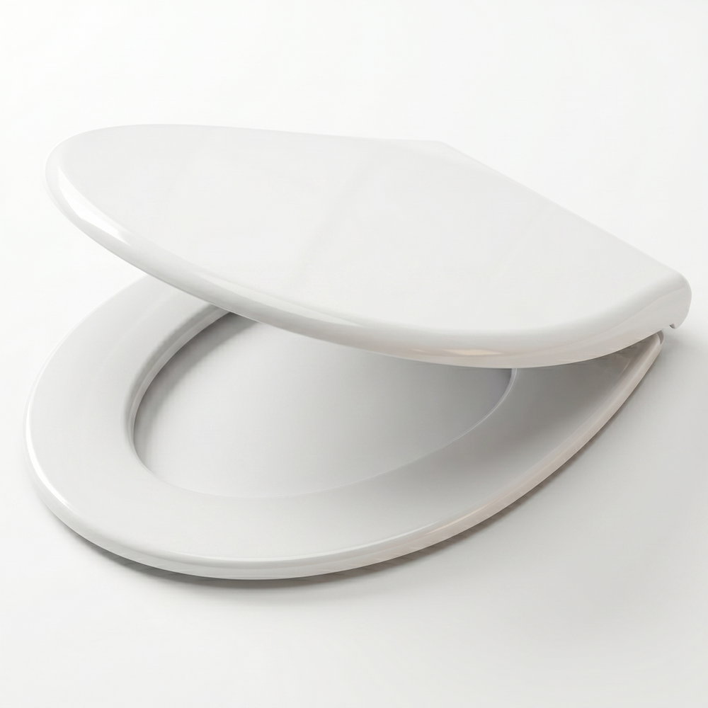 Abattant WC blanc ovale déclipsable – facile à nettoyer