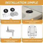 Procédure d'installation d'un abattant WC universel