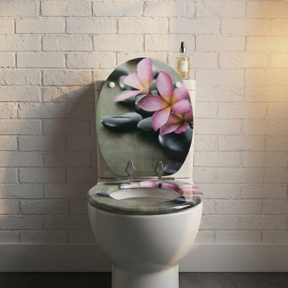 Abattant WC fleurs
