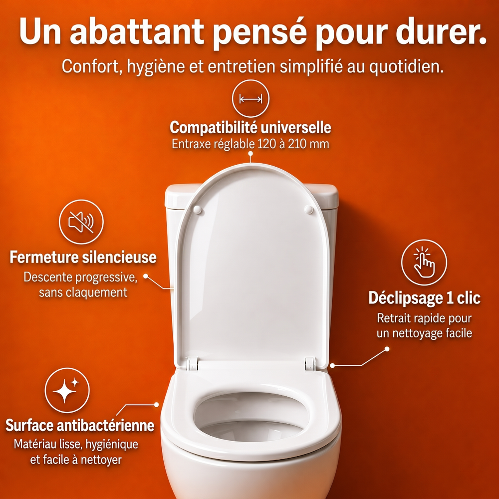 Toilettensitz SoftClose – Antibakteriell 99 %