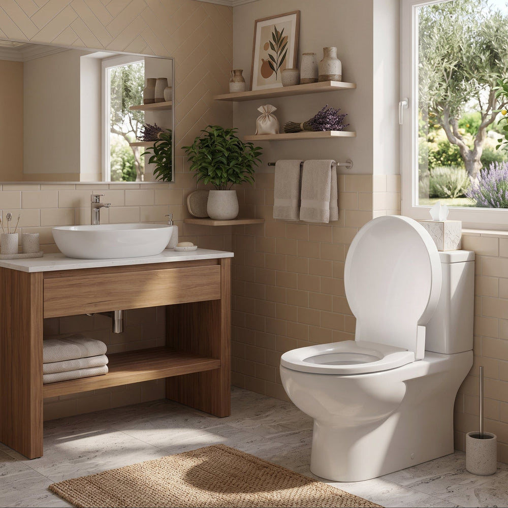 Abattant WC Rond Épaissi – Design Affleurant & Fermeture Douce