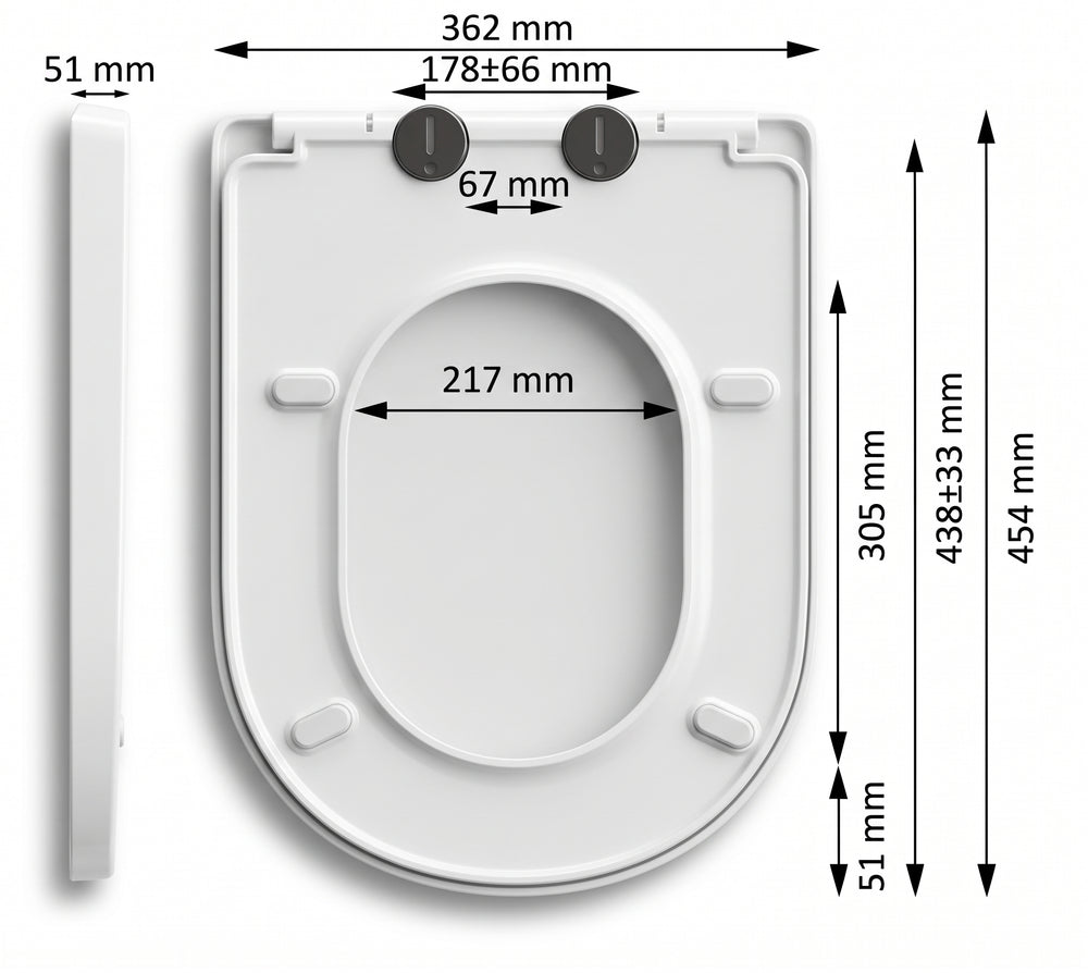 Toilettensitz SoftClose – Antibakteriell 99 %