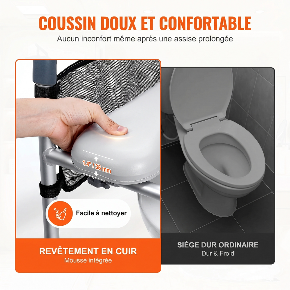 Réhausseur WC pour personne âgée