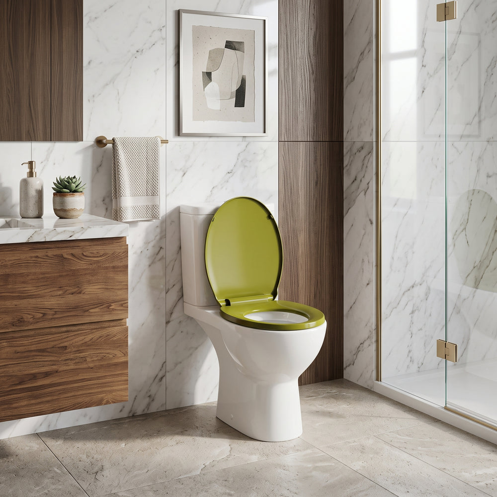Abattant WC Ovale Vert – Fermeture Douce & Design Élégant