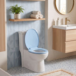 Abattant WC Bleu Ovale Universel – Fermeture Silencieuse, Déclipsable & Facile à Nettoyer