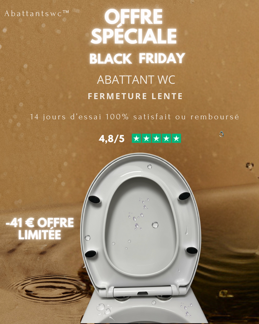 Abattant WC fermeture lente