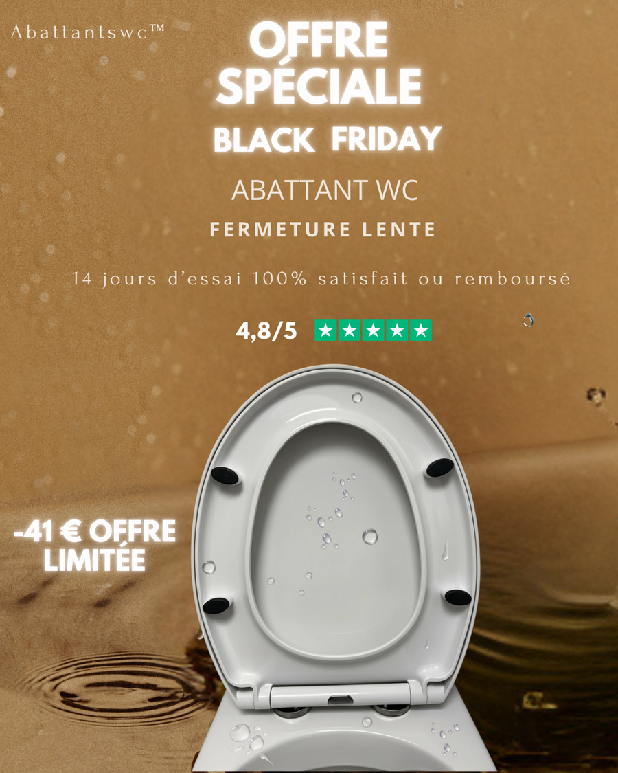 Abattant WC fermeture lente