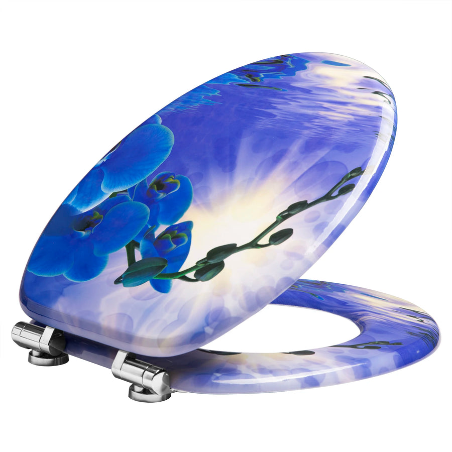 Abattant WC orchidée bleue