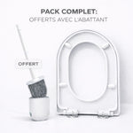 Abattant WC forme D avec une brosse silicone offert 