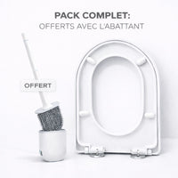 Abattant WC SoftClose™ – Antibactérien 99 % – Clipsable & Silencieux