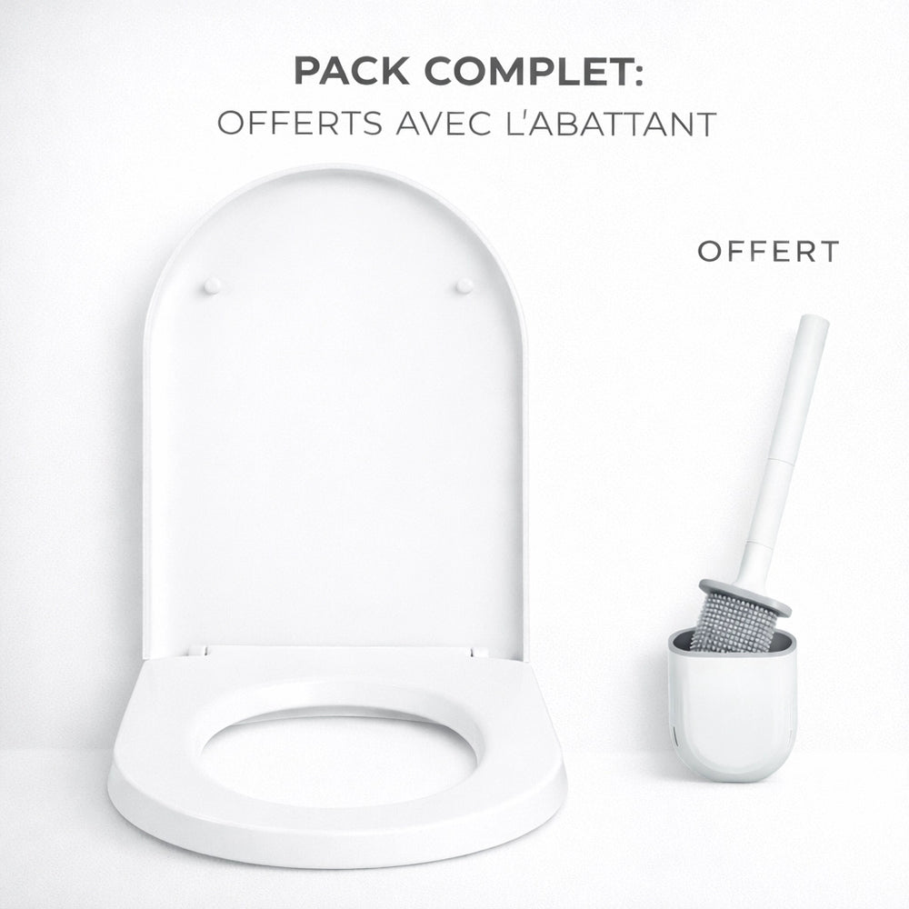 WC-Sitz U-Form Clipsable Soft Close – Absenkautomatik, Edelstahlbefestigungen