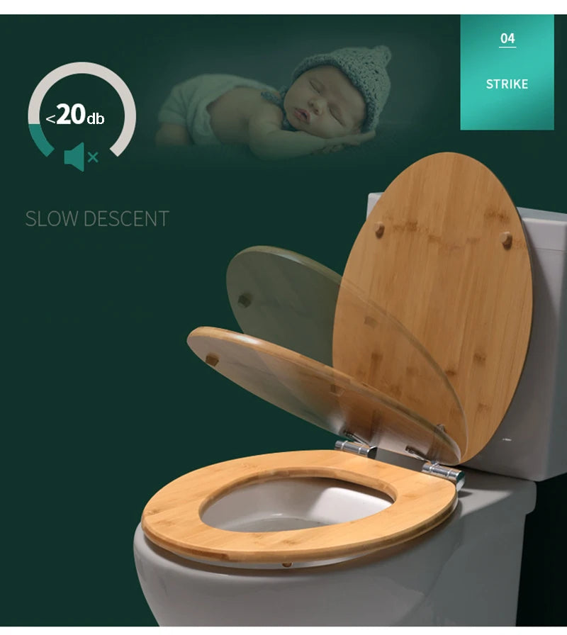 Abattant WC bambou en V