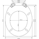 Sainos Toilet Seat with Soft Close Mdf Universal Toilet Lid Wc Seat Wooden Toilet Seat Load Capacity 190kg New Design