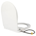 Abattant WC Bidet Non Électrique – Siège Toilette Lavant à Double Buse, Forme D Allongée avec Tuyau de Rinçage