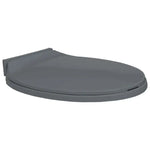 Soft-Close Grey Oval Toilet Seat, Premium Easy-Clean Design